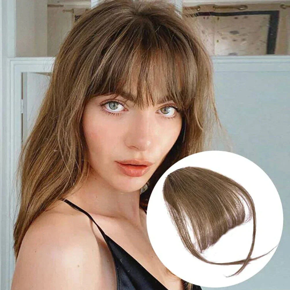 🎀Hot Sale 50% OFF🎀Clip In Bangs 100% Human Hair Extensions Air Bangs - Image 7