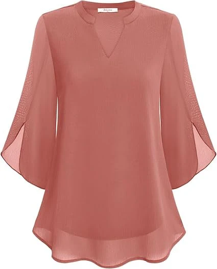 💖Limited Time Sale 49% OFF💖V-neck chiffon shirt - Image 11