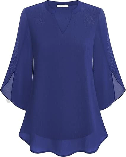 💖Limited Time Sale 49% OFF💖V-neck chiffon shirt - Image 13