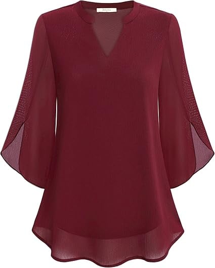 💖Limited Time Sale 49% OFF💖V-neck chiffon shirt - Image 17