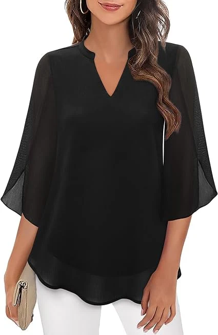 💖Limited Time Sale 49% OFF💖V-neck chiffon shirt - Image 6