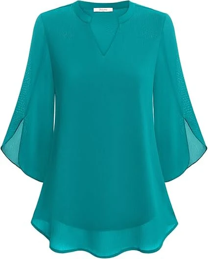 💖Limited Time Sale 49% OFF💖V-neck chiffon shirt - Image 9