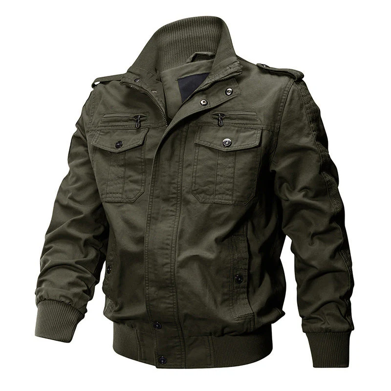 💥Exceptionally high quality-Men's Military Stand Collar Zipper Jacket - Image 11