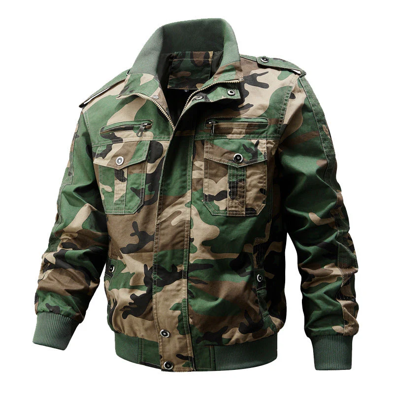 💥Exceptionally high quality-Men's Military Stand Collar Zipper Jacket - Image 14