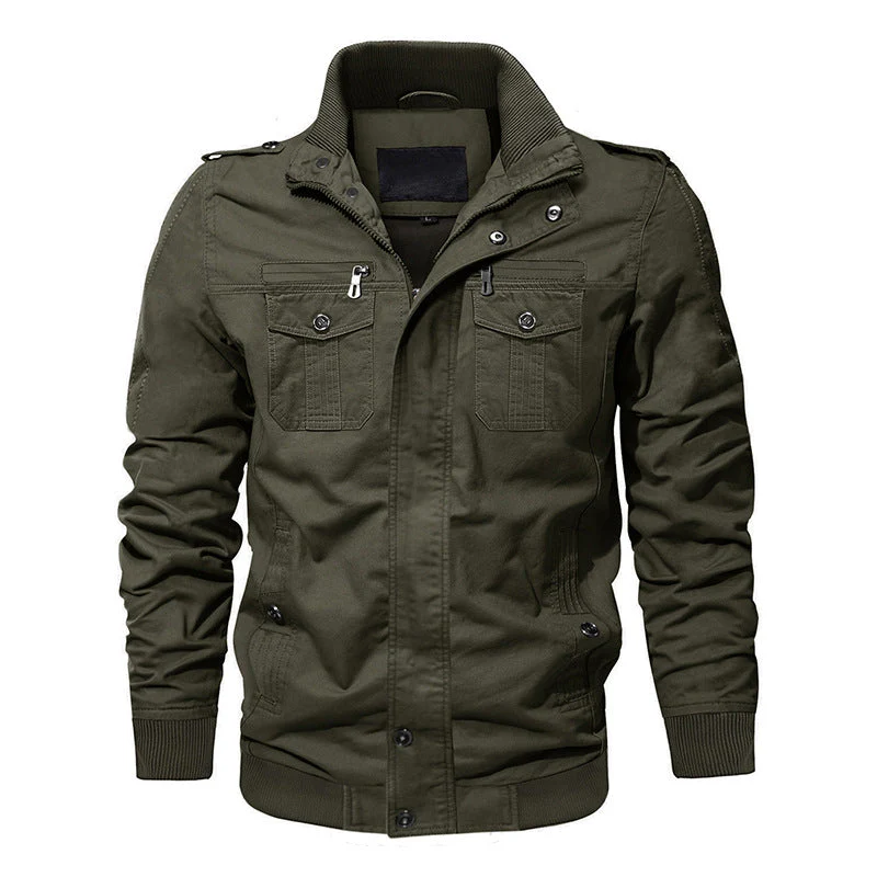 💥Exceptionally high quality-Men's Military Stand Collar Zipper Jacket - Image 6